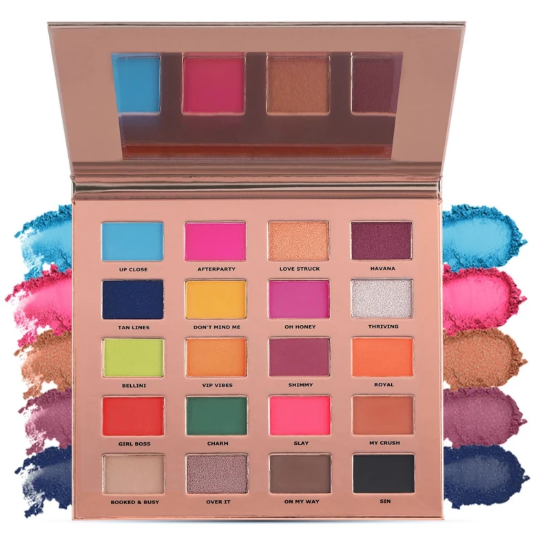 Glam21 Muse Eyeshadow Palette | Highly Pigmented |20 Selected Shades| Highly Pigmented Matte&amp; Shimmer | Long-Lasting, Crease-Free Formula Shades | Professional &amp; Everyday Eye Makeup- 30gm| 02- Divine thumbnail 2