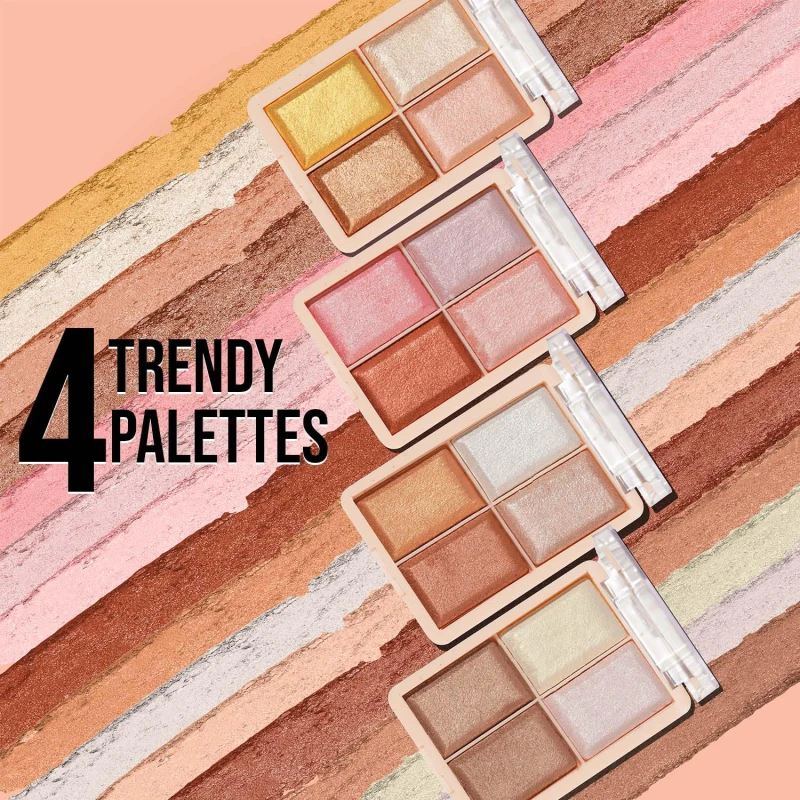 Glam21 Perfect Me! Highlighter Palette |Ultimate Shimmer Formulations |Highly-Pigmented Powder Highlighter With Easy-To-Blend Formula |Weightless Longlasting Illuminating Glow Face Kit| 6gm (Shade-04) thumbnail 4