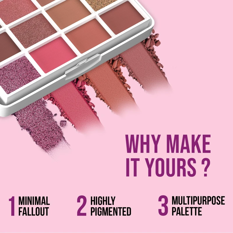 Glam21 Pocket Pass All-in-one Makeup Face Palette| Eyeshadows, Compact, Blush, Highlighter with Brushes| Highly Pigmented | Mix of Mattes &amp; Shimmers |Travel-Friendly |VIP Pass thumbnail 5