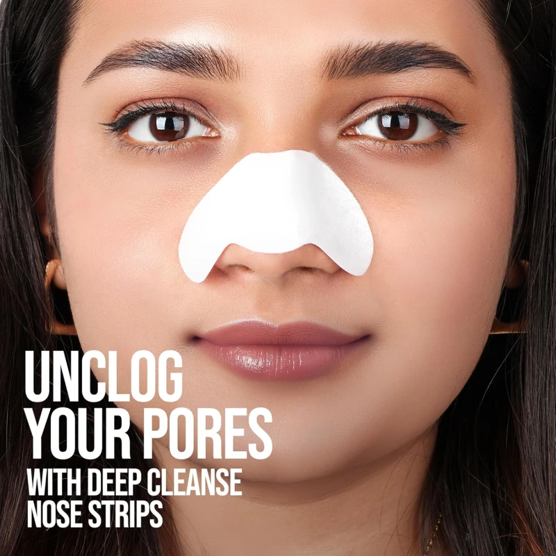 Hilary Rhoda Charcoal Nose Strips Pack of 10 Strips for Blackhead &amp; Whitehead Remover | Deep Cleansing Pore Strips for Nose | Oil Control Formula (Charcoal - Shade 01) thumbnail 3