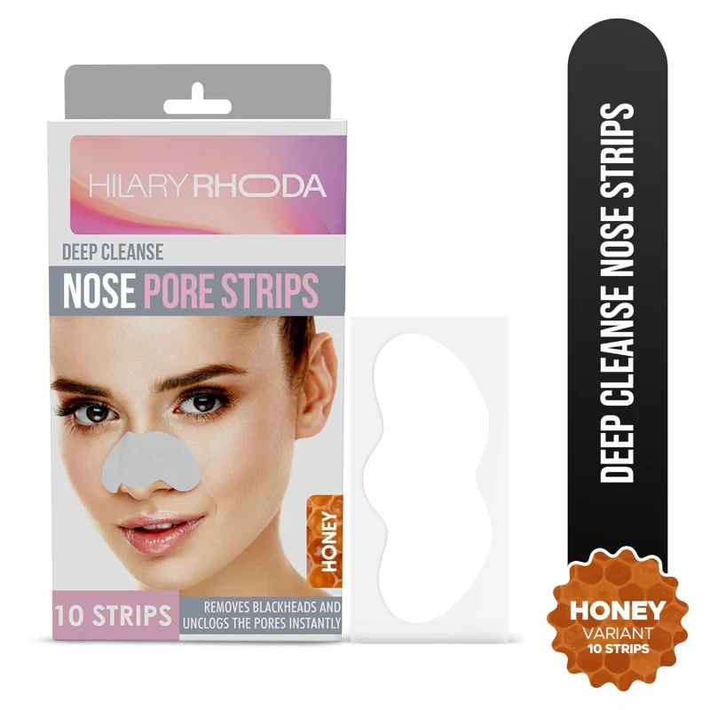 Hilary Rhoda Deep Cleanse Nose Strips | Instant Removal | Removes Blackheads | Removes Whiteheads | Deep Cleanses Skin &amp; Removes Dirt &amp; Oil | Formulated with Natural Extracts | 10 Strips (Honey - Shade 04) thumbnail 2