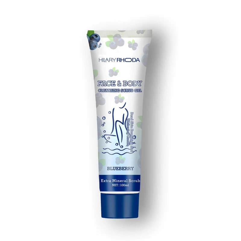 Hilary Rhoda Face &amp; Body Cleansing Scrub Gel | Dead Skin Removing Cleansing Scrub Gel | Gently Exfoliates Skin Cells | Removes Dirt &amp; Oil | 100ml (Blueberry -Shade 01) thumbnail 8