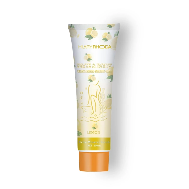 Hilary Rhoda Face &amp; Body Cleansing Scrub Gel | Dead Skin Removing Cleansing Scrub Gel | Gently Exfoliates Skin Cells | Removes Dirt &amp; Oil | 100ml (Lemon-Shade 02) thumbnail 8