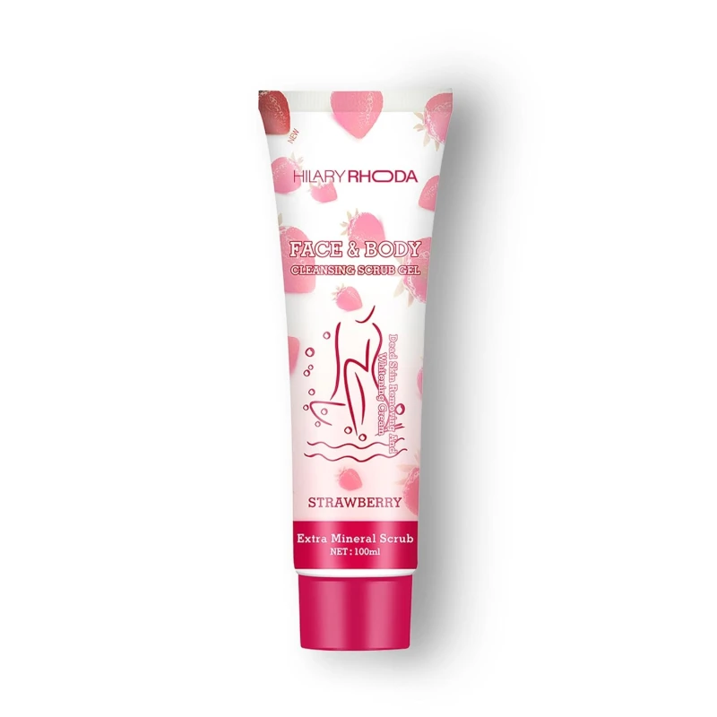 Hilary Rhoda Face &amp; Body Cleansing Scrub Gel | Dead Skin Removing Cleansing Scrub Gel | Gently Exfoliates Skin Cells | Removes Dirt &amp; Oil | 100ml (Strawberry -Shade 04) thumbnail 8