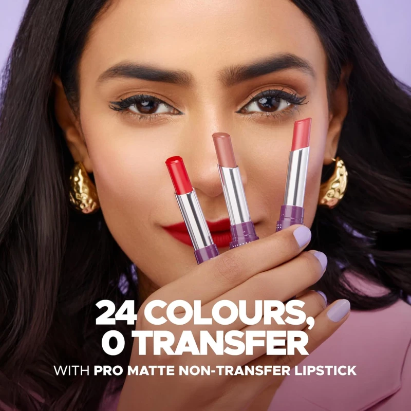 Hilary Rhoda Pro Matte Non-Transfer Lipstick | Waterproof &amp; Smudge-Proof | 12-Hour Long Stay | 24 Shades Available | Highly Pigmented Matte Finish Lipstick | 2g - (Nude Mouve | Shade 05) thumbnail 3