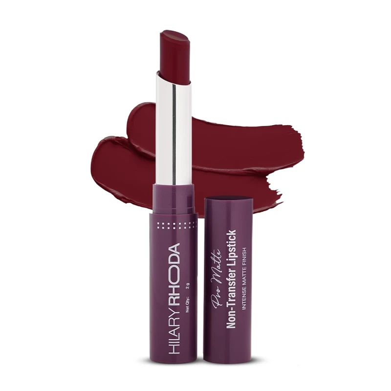 Hilary Rhoda Pro Matte Non-Transfer Lipstick | Waterproof &amp; Smudge-Proof | 12-Hour Long Stay | 24 Shades Available | Highly Pigmented Matte Finish Lipstick | 2g - (Rose Petal | Shade 06) thumbnail 2