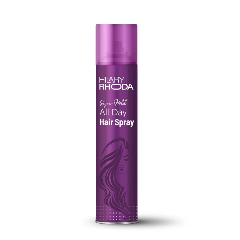Hilary Rhoda Super Hold All Day Hair Spray | Lasts All Day Long &amp; Ultra Strong Hold | No Residue &amp; Sweat-Proof Hair Spray | 420ml (Pack of 1) thumbnail 8