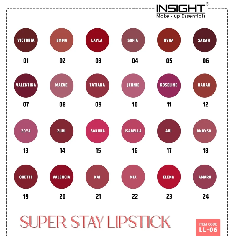 INSIGHT Super Stay Lipstick | Lightweight Formula | Long Wear | Transferproof | Waterproof - (SCARLETT) 7g thumbnail 4