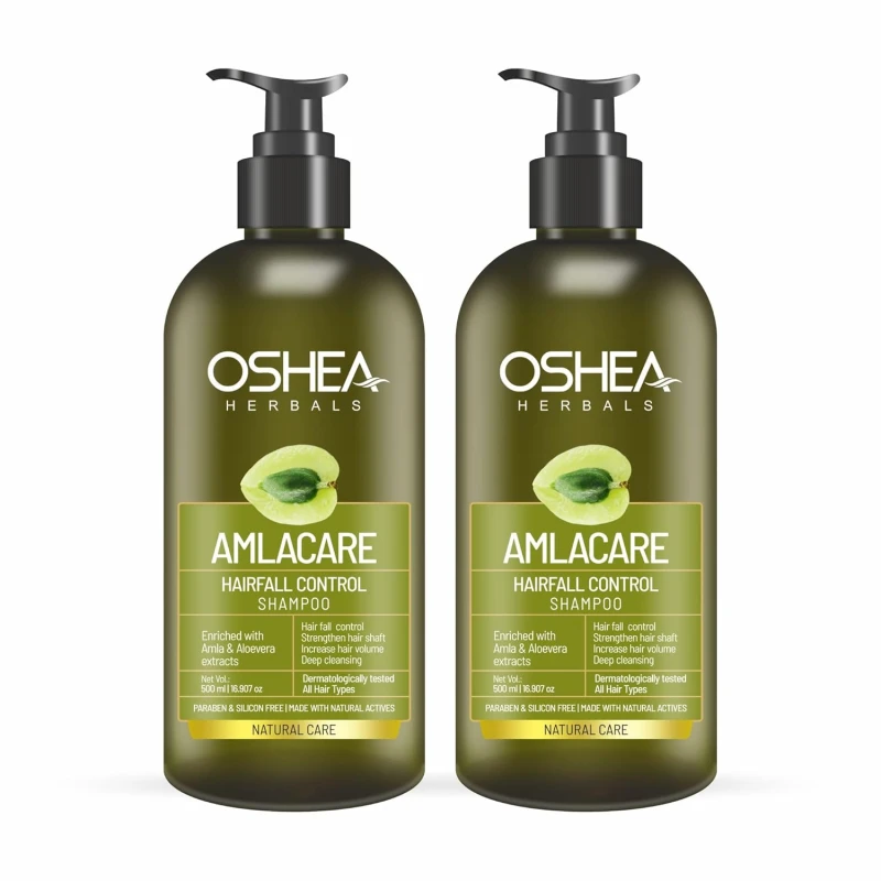 Oshea Herbals Amlacare Hairfall Control Shampoo for Men &amp; Women | Strengthens Hair, Reduces Hairfall &amp; Dandruff | Enriched with Aloe Vera &amp; Amla Extracts - 500 ml (Pack of 2) thumbnail 6