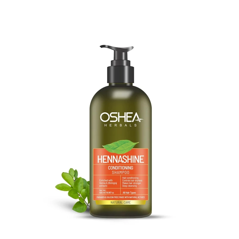 Oshea Herbals Heenashine Conditioning Shampoo | Controls Dryness &amp; Makes Hair Stronger with Deep Cleansing | Enriched with Henna &amp; Bhringraj 500 ml thumbnail 2