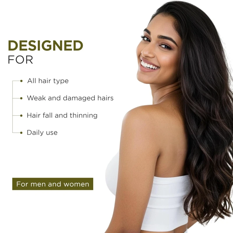Oshea Herbals Natural Hair Growth Shampoo for Men &amp; Women | Deep Nourishment, Promotes Hair Growth with Controlled Hairfall | Enriched with Onion Bulb &amp; Ginger Extract - 300ml (Pack 0f 2) thumbnail 2