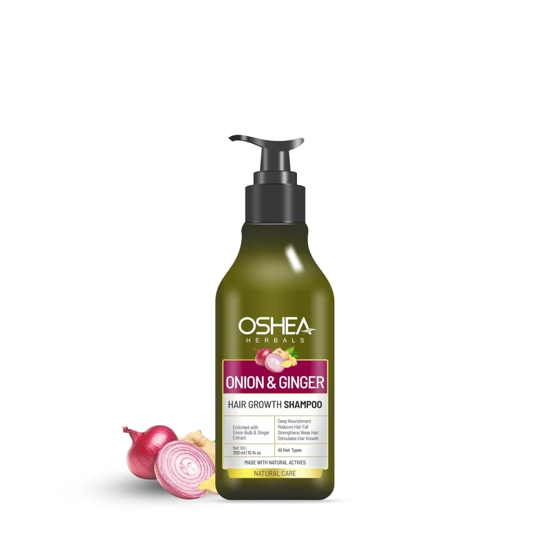 Oshea Herbals Natural Hair Growth Shampoo for Men &amp; Women | Deep Nourishment, Promotes Hair Growth with Controlled Hairfall | Enriched with Onion Bulb &amp; Ginger Extract - 300ml (Pack 0f 2) thumbnail 5