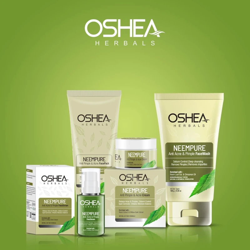 Oshea Herbals Neempure Anti Pimple &amp; Acne Face Cream For All Skin Types | Controls Oil, Softens &amp; Smoothens Skin, Maintains PH Balance - 50g (Pack of 2) thumbnail 2