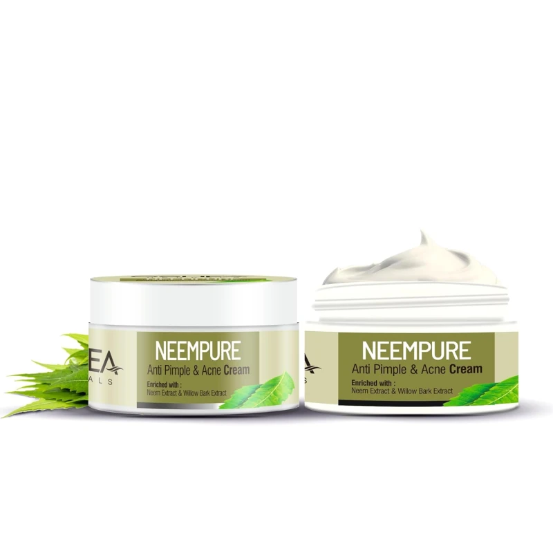 Oshea Herbals Neempure Anti Pimple &amp; Acne Face Cream For All Skin Types | Controls Oil, Softens &amp; Smoothens Skin, Maintains PH Balance - 50g (Pack of 2) thumbnail 4