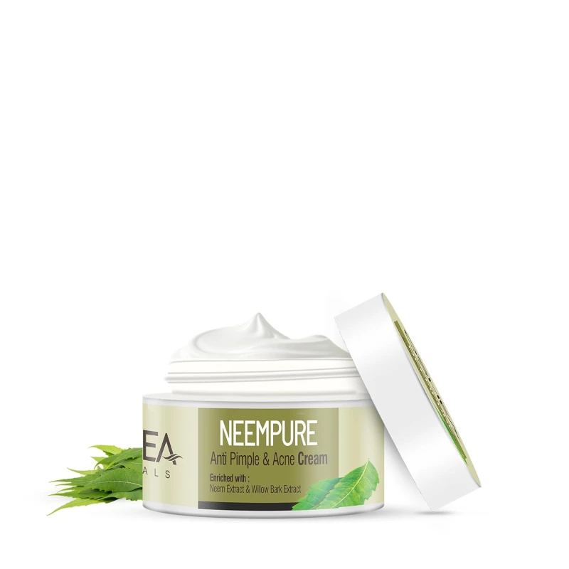 Oshea Herbals Neempure Anti Pimple Face Cream for Women &amp; Men | Hydrating &amp; Controls Excessive Sebum | Reduces Pimples with Inflammations | Enriched with Neem &amp; Willow Bark Extracts | Oily Types - 50g thumbnail 3
