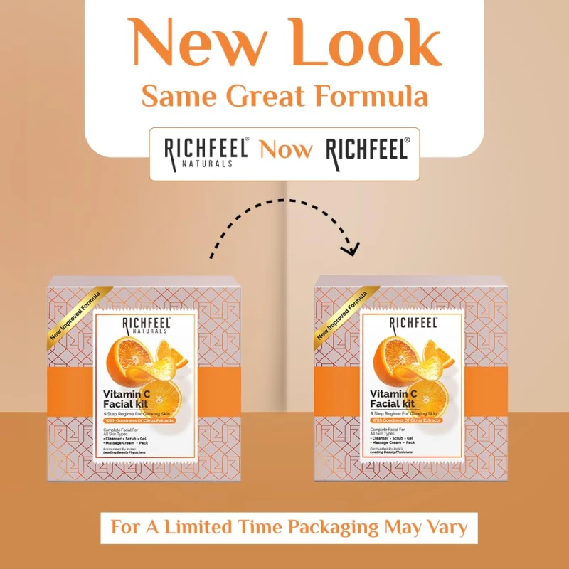 Richfeel Brightening Facial Kit with Vitamin C | For Glowing Skin | Tan Removal| 30 g thumbnail 3