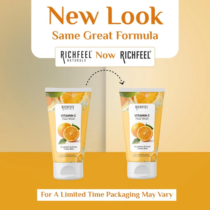 Richfeel Vitamin C Face Wash | 100gm | Antioxidant-Rich Cleanser for Radiant, Firm &amp; Youthful Skin | Boosts Collagen &amp; Fights Toxins | For All Skin Types (Pack of 2) thumbnail 3