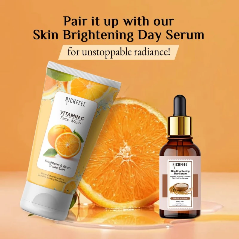 Richfeel Vitamin C Face Wash | 100gm | Antioxidant-Rich Cleanser for Radiant, Firm &amp; Youthful Skin | Boosts Collagen &amp; Fights Toxins | For All Skin Types (Pack of 2) thumbnail 9