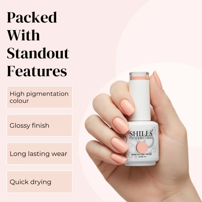 SHILLS PROFESSIONAL UV/LED Soak Off Gel Polish Color Shade 17, Matte Finish, 15ml thumbnail 4