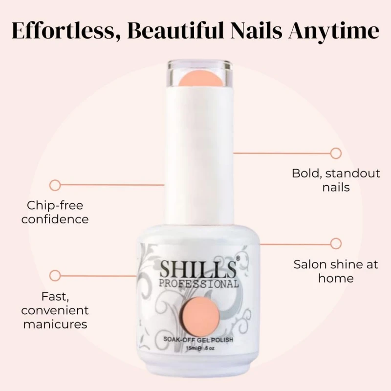SHILLS PROFESSIONAL UV/LED Soak Off Gel Polish Color Shade 17, Matte Finish, 15ml thumbnail 5
