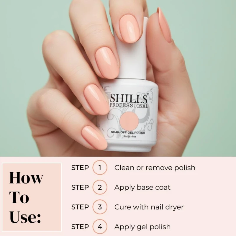 SHILLS PROFESSIONAL UV/LED Soak Off Gel Polish Color Shade 17, Matte Finish, 15ml thumbnail 6