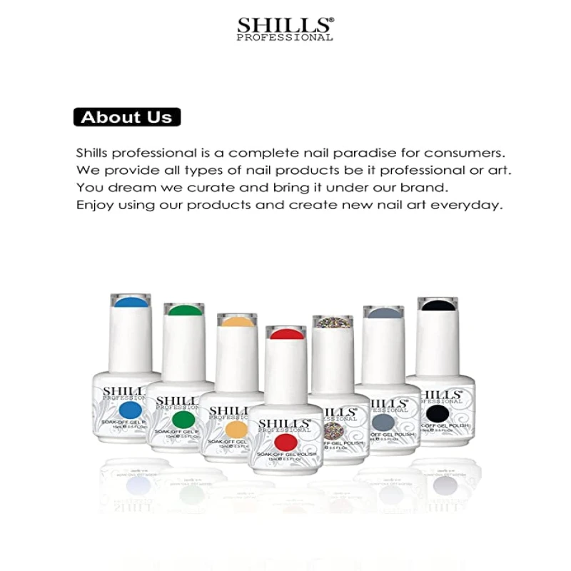 SHILLS PROFESSIONAL Uv/Led Soak Off Glossy Finish Nail Polish Nail Art Nail Polish Color Shade 122, 15 Ml thumbnail 5