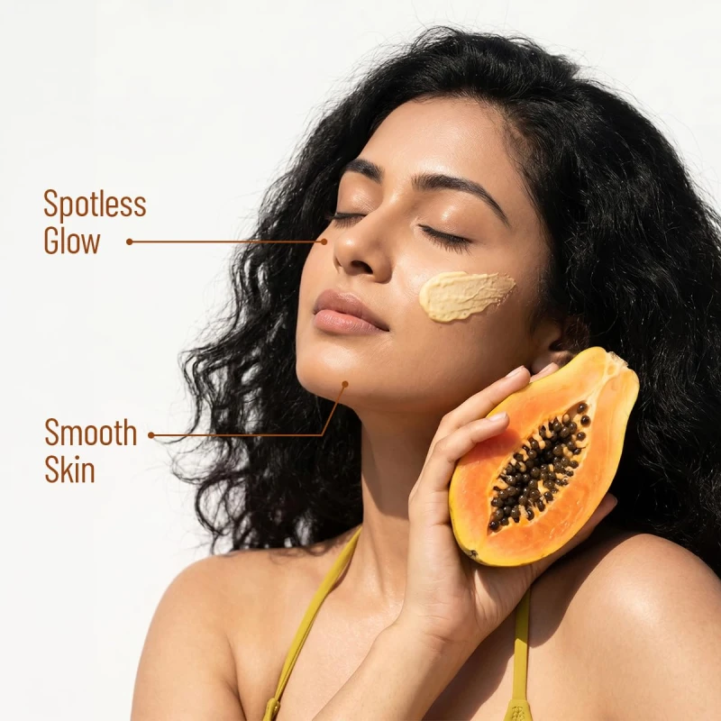 vOshea Herbals Papayaclean Anti Blemish Face Cream For All Skin Types | Hydrates, Removes Dark Spots &amp; Blemishes | with Papaya Extract &amp; Vitamin E - 50 g(Pack of 2) thumbnail 3